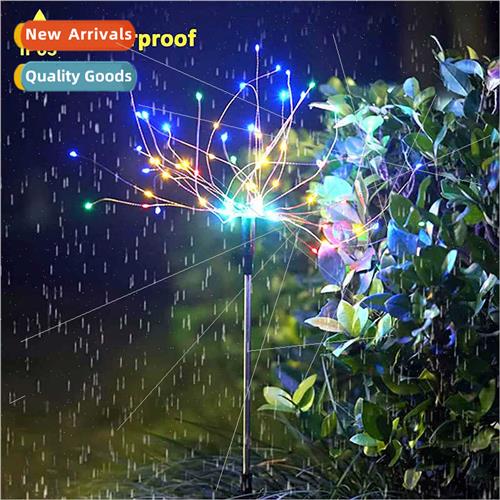 Solar firework lights lawn ground plug Christmas lights stri