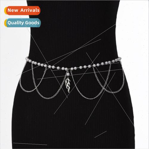 MW3286 Europe waistchain alloy flame pendant cross wave tass