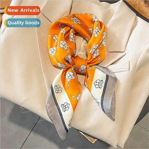 New letters temperament small square scarf female silk scarf