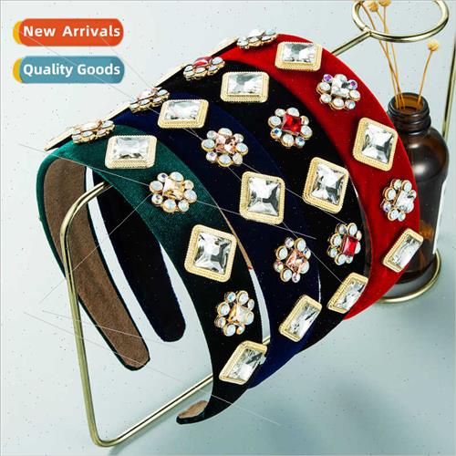 Hair bands new fashion baroque retro inlaid glass diamond he