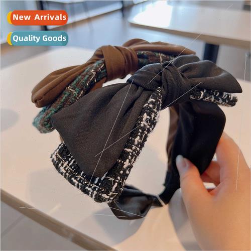 Autumn winter new ins retro double bow large  fashion ageing