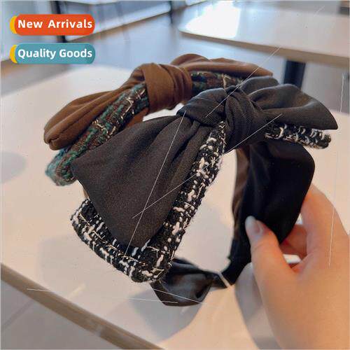 Autumn winter new ins retro double bow large  fashion ageing