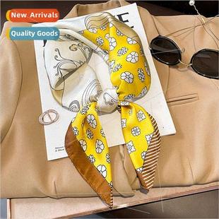 new floral scarf spring square fall small Korean fashion