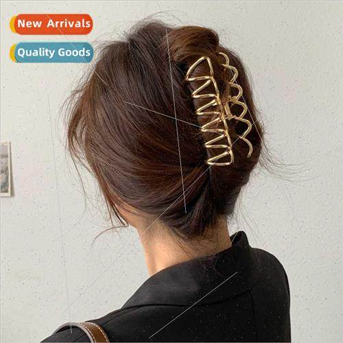 Personalized cold wind metal simple practical grab clip hair