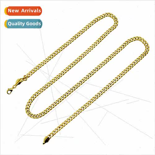 Europe hiphop popular Cuban chain necklace color preservatio