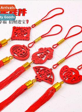 wooden sign pendant creative holiday atmosphere red festive