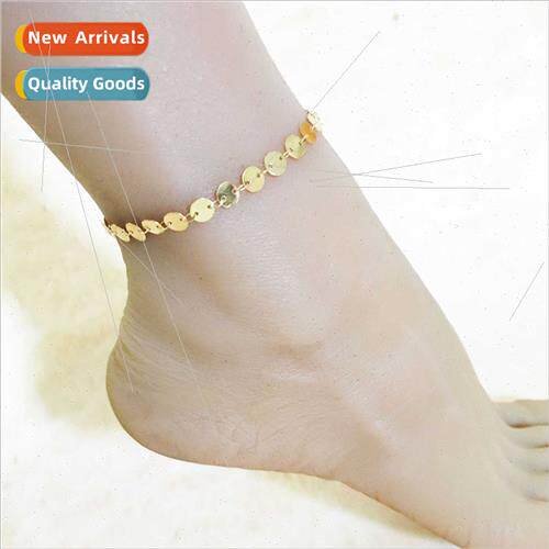 Europe Summer Fashion Women Handmade Chain Anklet Copper Han