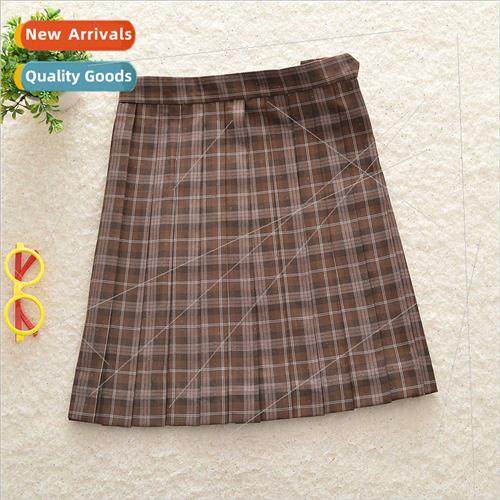JK Unim Japan Academy High Waist Chocolate Check JK Autumn H
