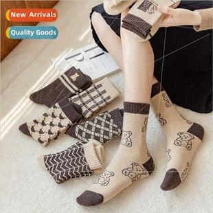 women fall winter Warm padded socks thickened stockings wool