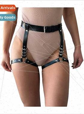 Leather Binding Straps Studded Embellished Belt Leg Rings Ac