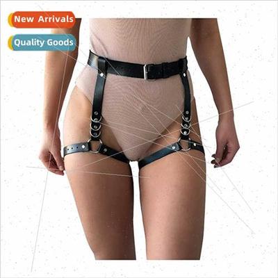 Leather Binding Straps Studded Embellished Belt Leg Rings Ac