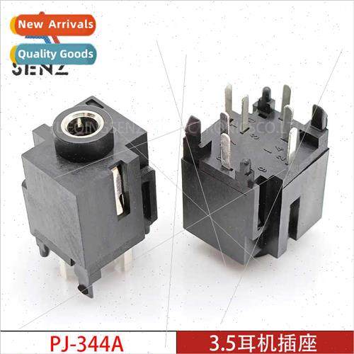 3.5mm headphone socket PJ-344A whin copper port 180 degrees