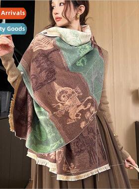 2023 thickened cold large shawl fall winter warm faux cashme