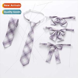 Shirt Lapel Whe Bow Plaid Purple Tie Illusion Accessories