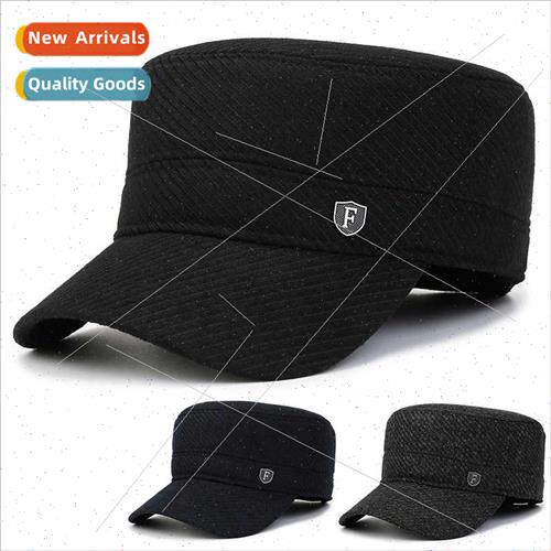 Hat men middle-aged elderly winter padded thickened flat cap