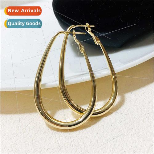 925 Silver Needle Large Earrings French Large Earrings适用Wo