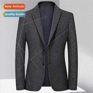 winter casual business sus men fall west single wool Sugo