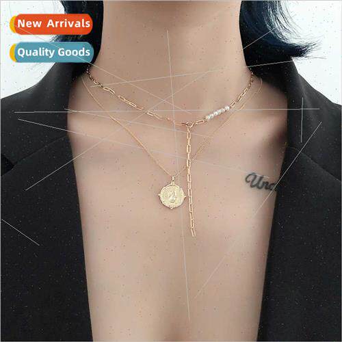 s925 silver pearl necklace female short tassel collarbone ch