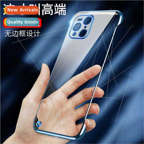 适用OPPO Reno10pro bezel-less plating phone case transparent