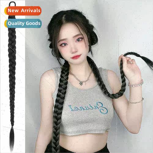 Wigs 适用women simulation boxing braids chemical fiber long