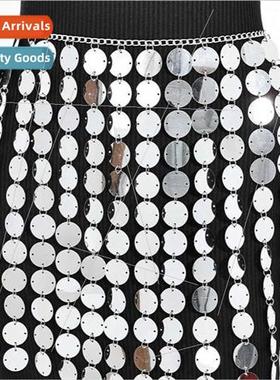 4059 1PC ladies sequin sequin waist chain waist skirt party