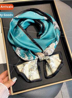 2021 fall winter new Korean  ancient flat angle small silk s