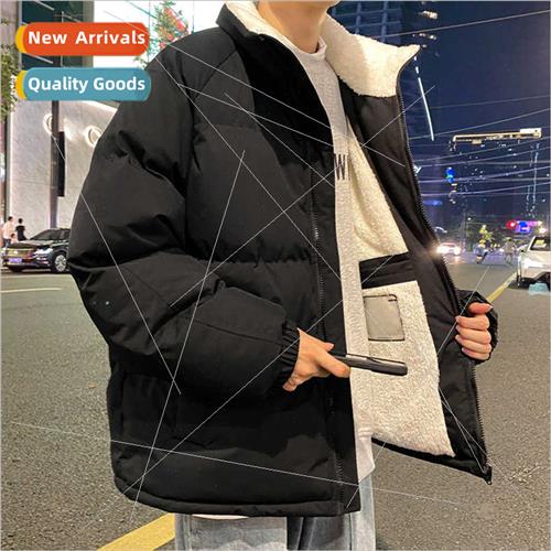Men 2023 winter down cotton jacket men loose thickened warm