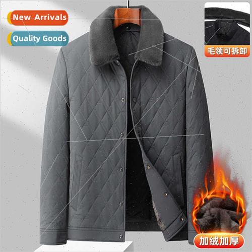 Dad winter jacket middle-aged elderly men cotton jacket padd
