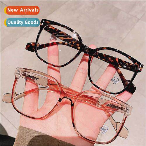 Ins anti-blue light eyeglasses frame female can be equipped