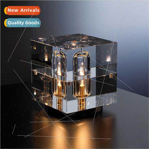 ght luxury American crystal ornaments living room table lamp
