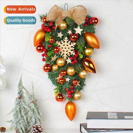 Christmas e rattan garlChristmas snowflake wall hanging deco
