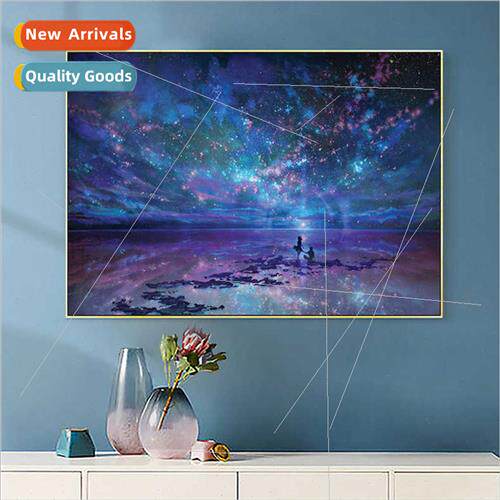 New beautiful starry sky galaxy landscape diamond painting m