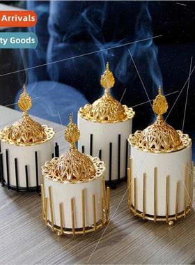 mple modern  metal ceramic combination handheld incense burn