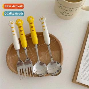 heart value ceramic high ins home girl spoon cartoon Cute