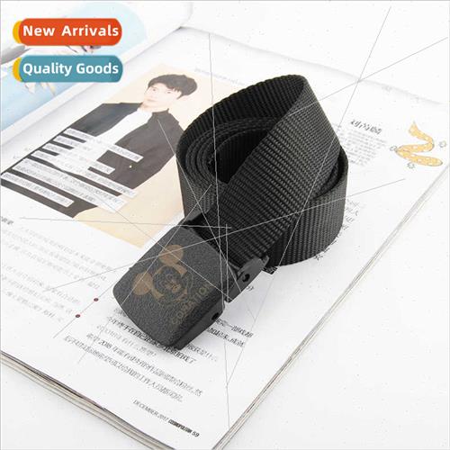 Mickey No Iron Buckle Nylon Canvas Women Belt Plastic Buckle
