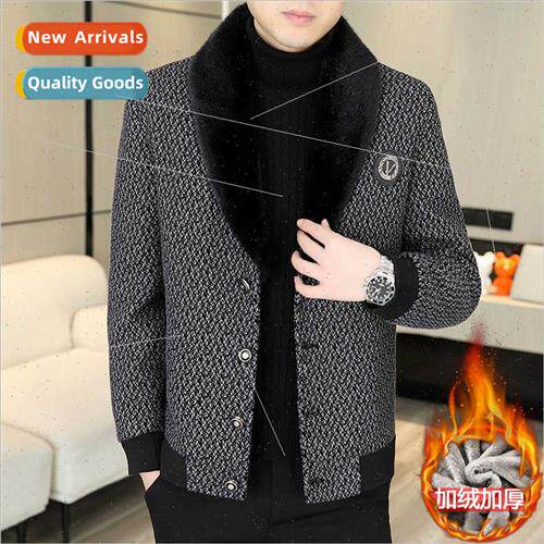 Korean  new casual men thickened mink coat su collar mink co
