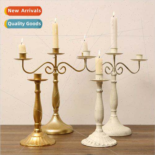 Scandinavian iron candlestick three head five head candlesti