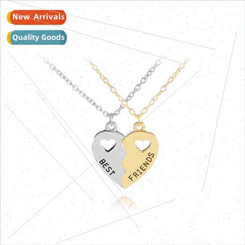 best friend bff necklace best firends openwork heart gold si