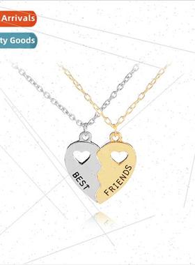 best friend bff necklace best firends openwork heart gold si