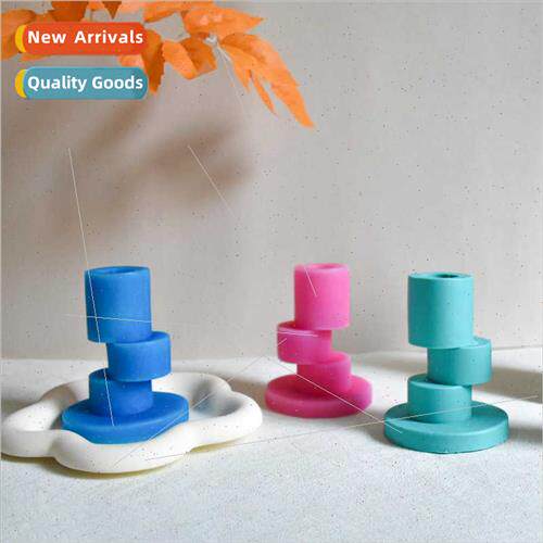 New Irregular geometric candle candlestick silicone mould DI