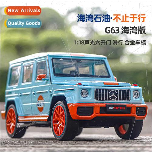 1 18 Benz G63 Gulf oil simulation alloy sound light shock ab