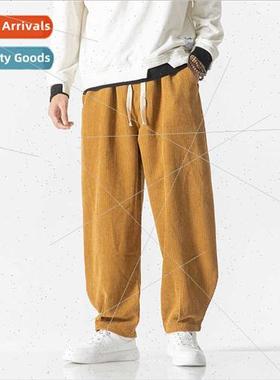 2023 fall winter men straight small foot harem pants large s