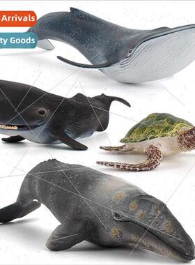 blue whale gray whale sperm whale sea turtle model toys stat