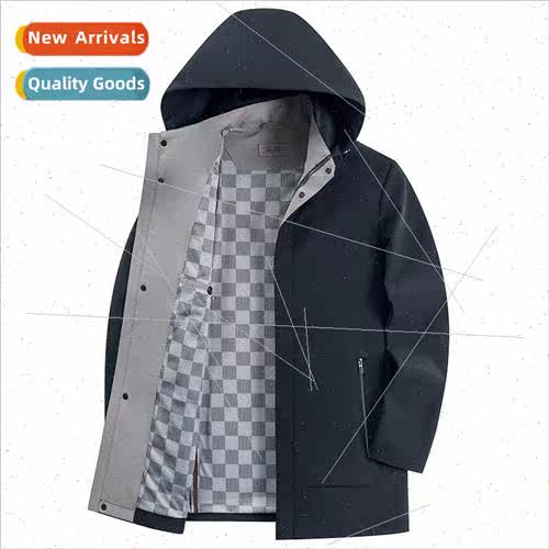 Removable cap high-end men windbreaker spring fall new busin
