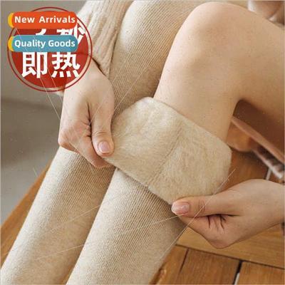 Autumn winter long terry knee-high socks women wool thickene