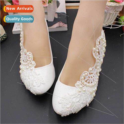 Pearl Large ze Whe Wedding Shoes Wedding Dress Bridal Shoes