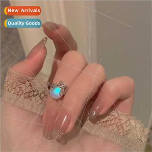 fashion moons ring female firefly niche Mori senior illusion