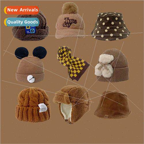 Children thunderbolt hat winter warm curry baby ear protecti