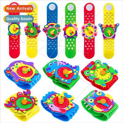 Kindergarten children handmade diy making EVA watch material