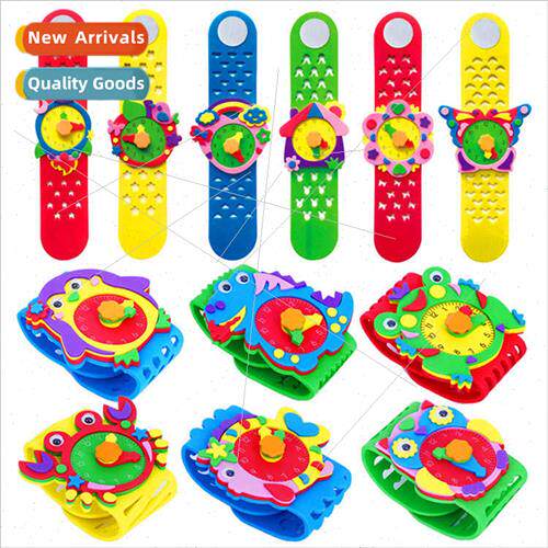 Kindergarten children handmade diy making EVA watch material
